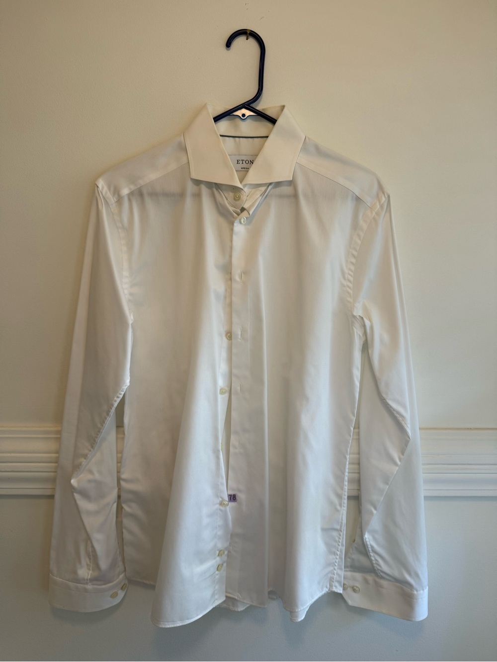 Eton White Spread-Collar Super Slim Dress Shirt